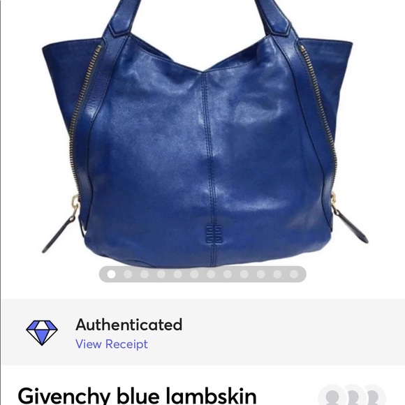 ❤️SOLD❤️Givenchy Blue Lambskin Leather Tinhan Hobo Bag - Picture 13 of 13